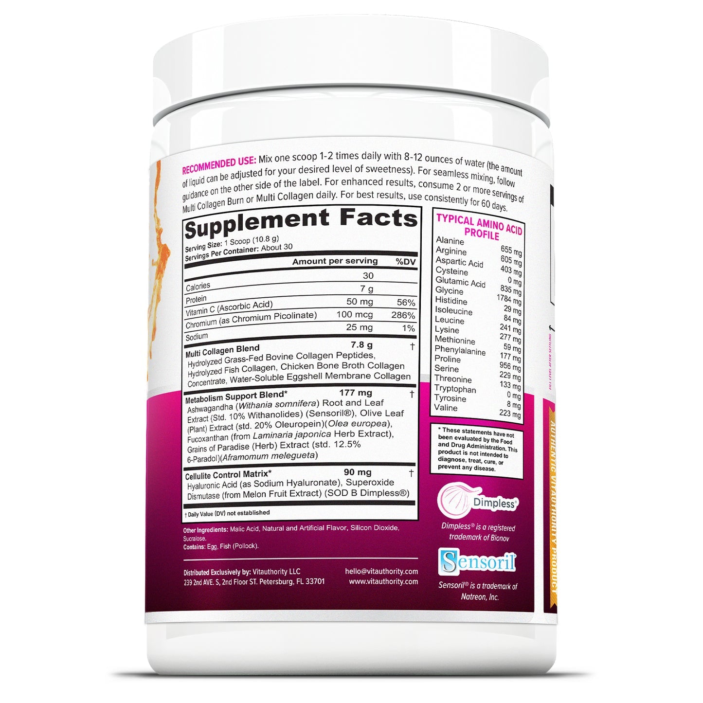 Multi Collagen Burn Powder - With SOD B Dimpless