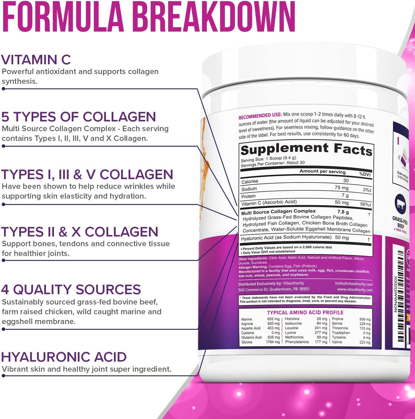 Multi Collagen Protein | Peptides Protein Powder